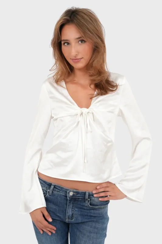 "Pearl" top white sold by Meet Me There