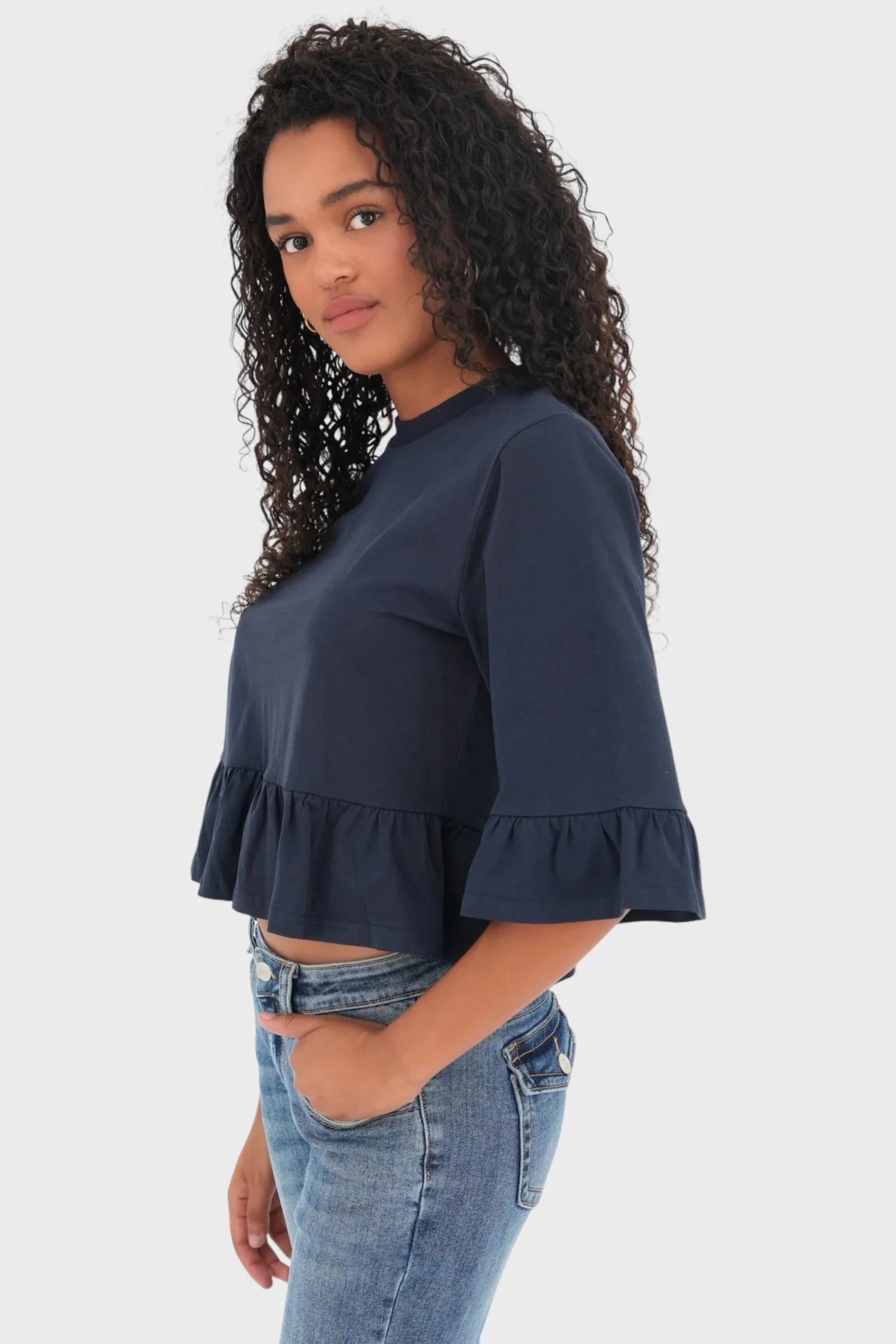 "Oslo" top navy sold by Meet Me There product image thumbnail 2