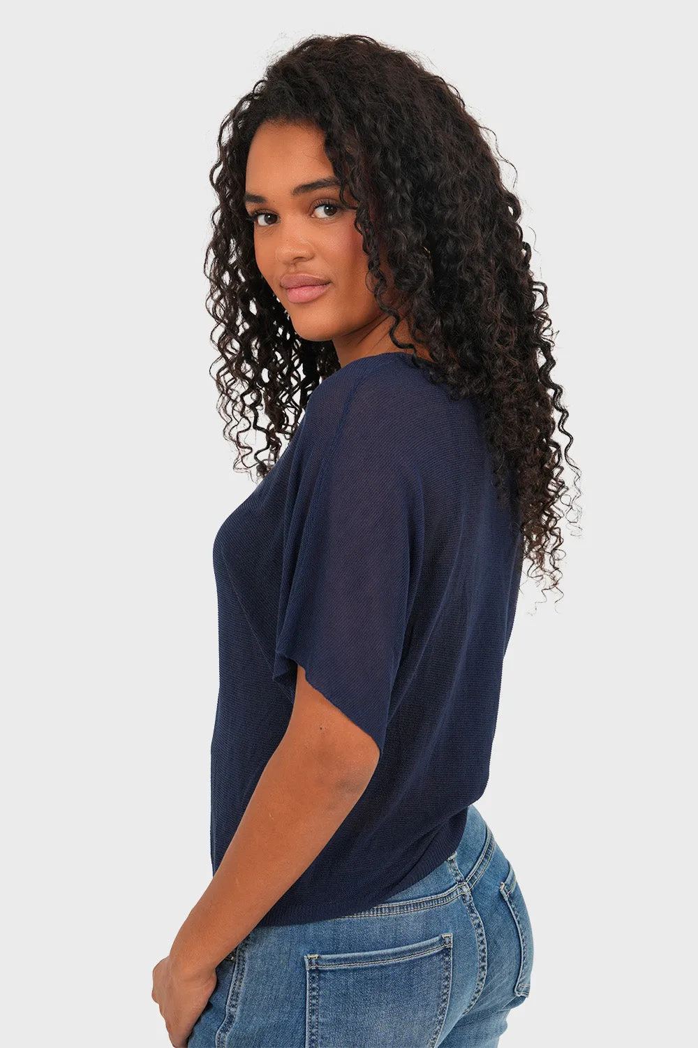 "Sky" top navy sold by Meet Me There product image thumbnail 3