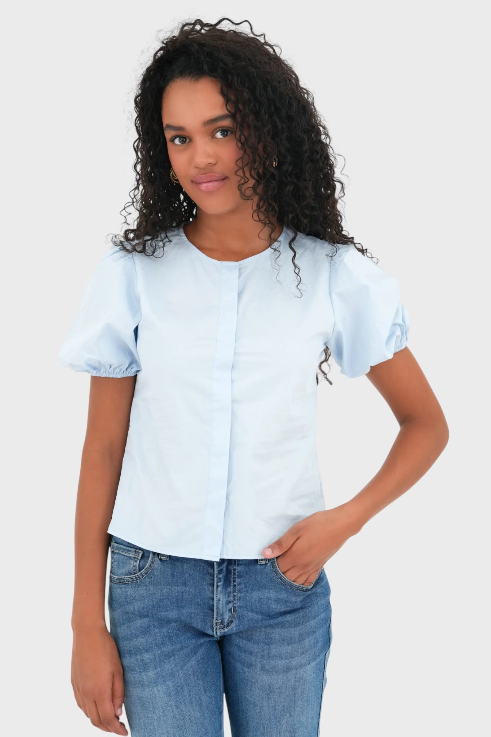 "Dove" blouse light blue sold by Meet Me There