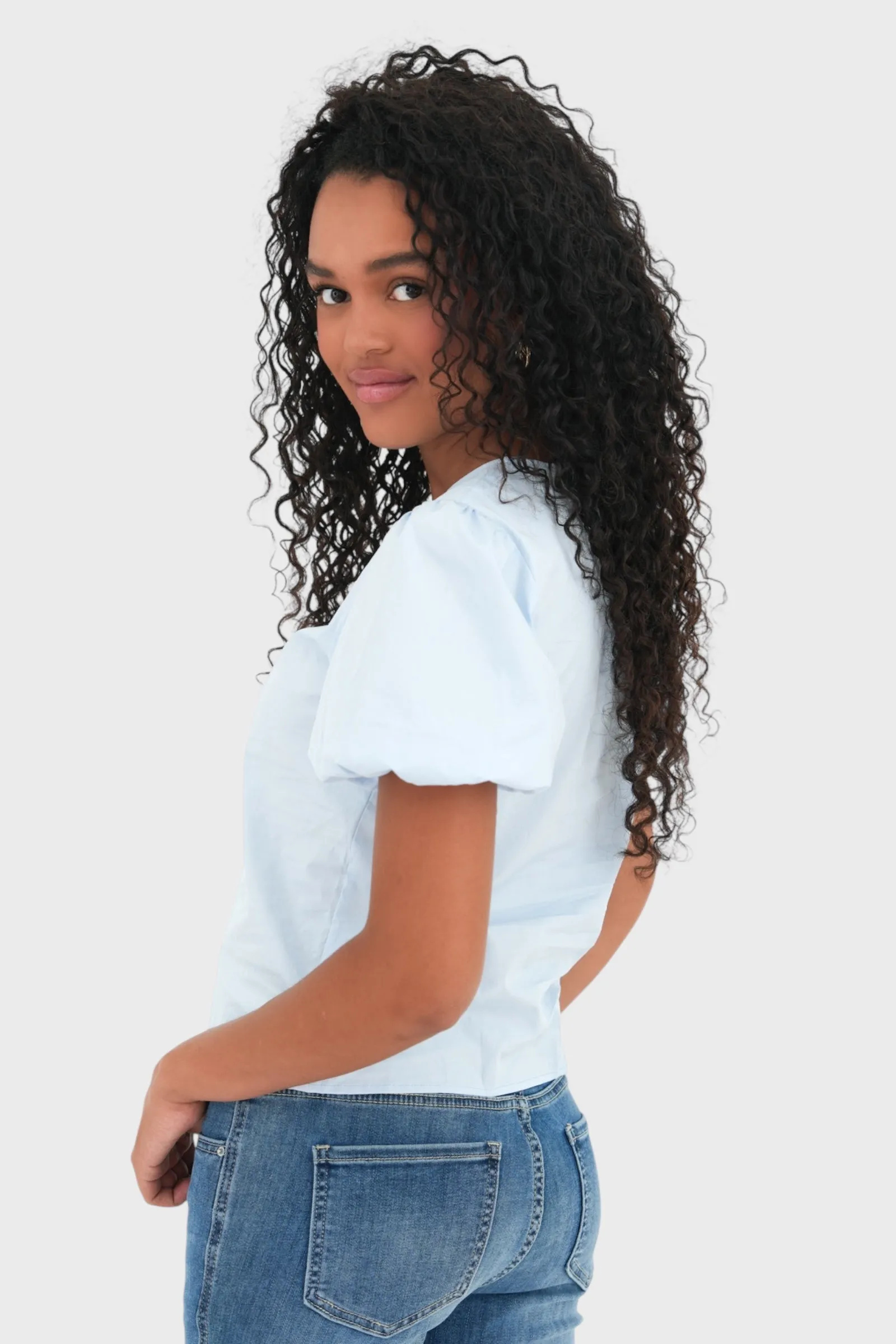 "Dove" blouse light blue sold by Meet Me There product image thumbnail 3