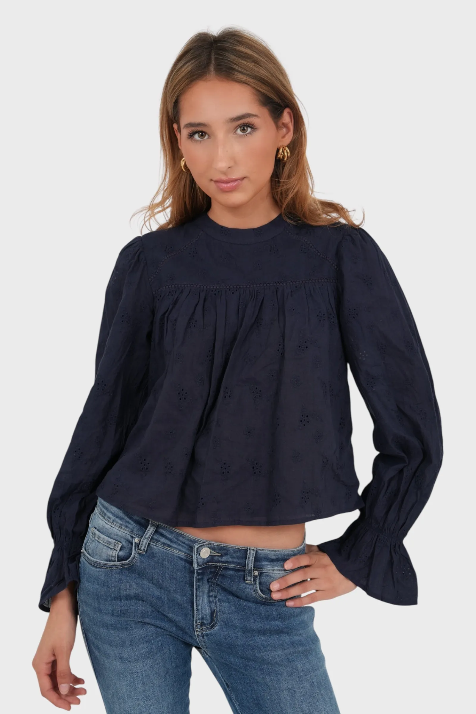 "Coco" blouse navy sold by Meet Me There