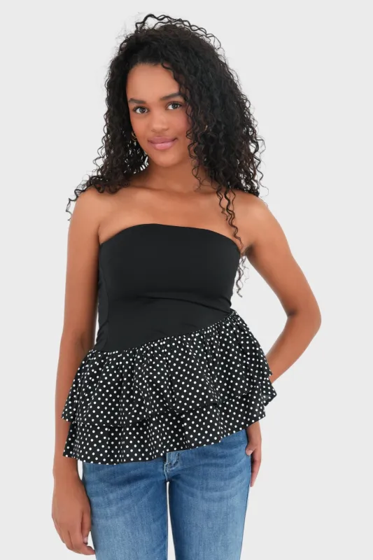 "Polkadot" top black sold by Meet Me There