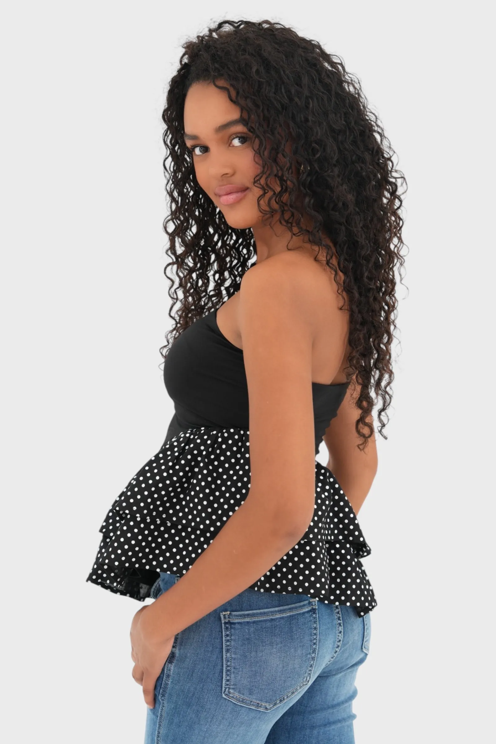 "Polkadot" top black sold by Meet Me There product image thumbnail 3