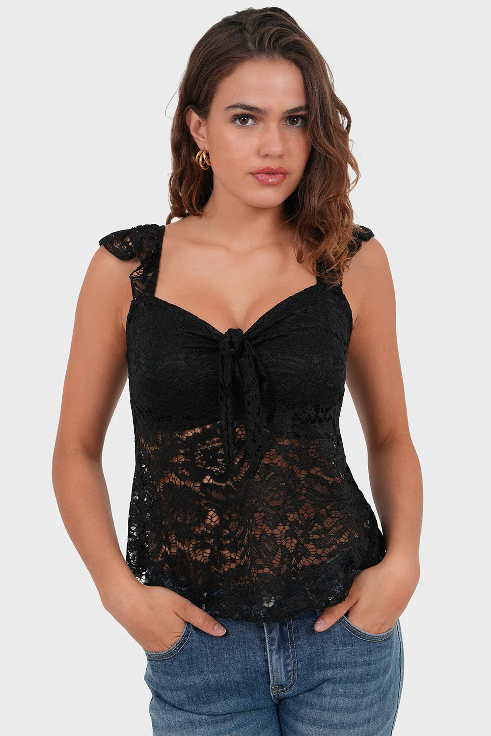 "Luna" top black sold by Meet Me There