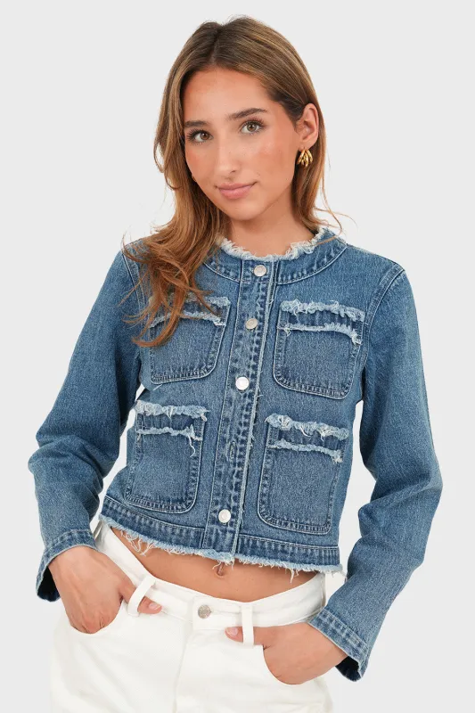 "Copenhagen" denim jacket blue sold by Meet Me There