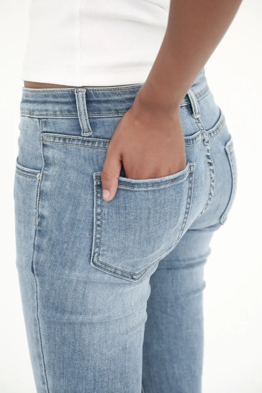 "Ripped" flared jeans dark blue tall sold by Meet Me There product image thumbnail 5
