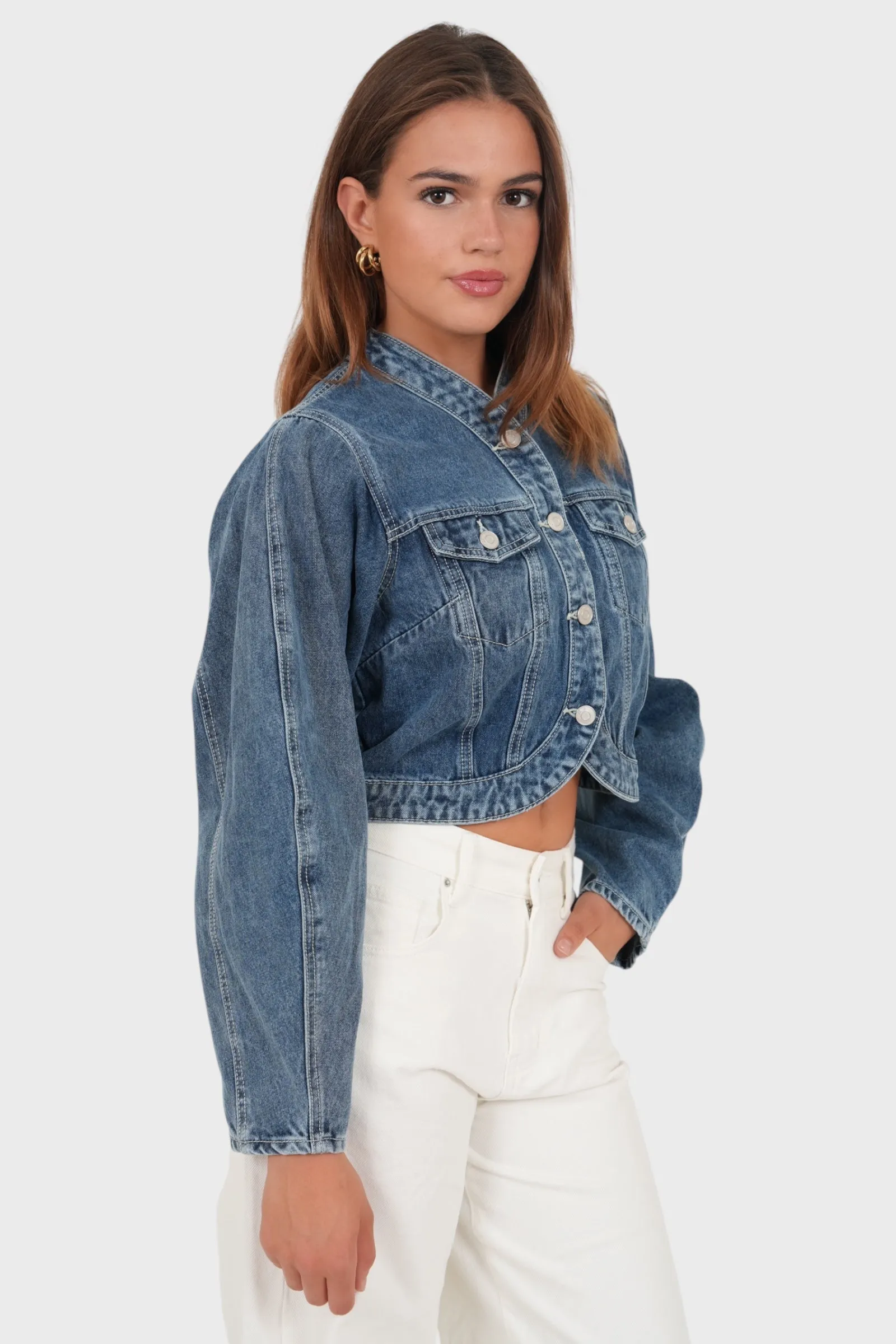 "Harper" denim jacket blue sold by Meet Me There product image thumbnail 2