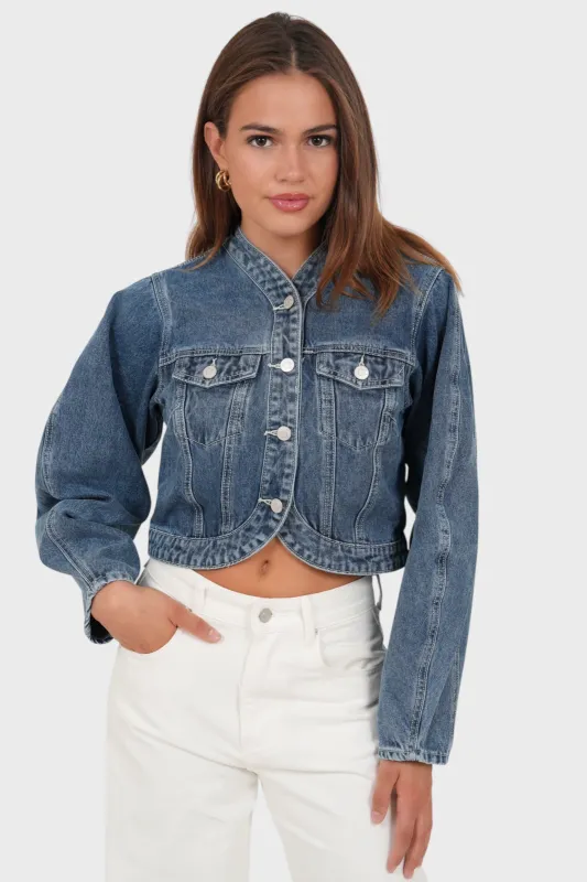 "Harper" denim jacket blue sold by Meet Me There