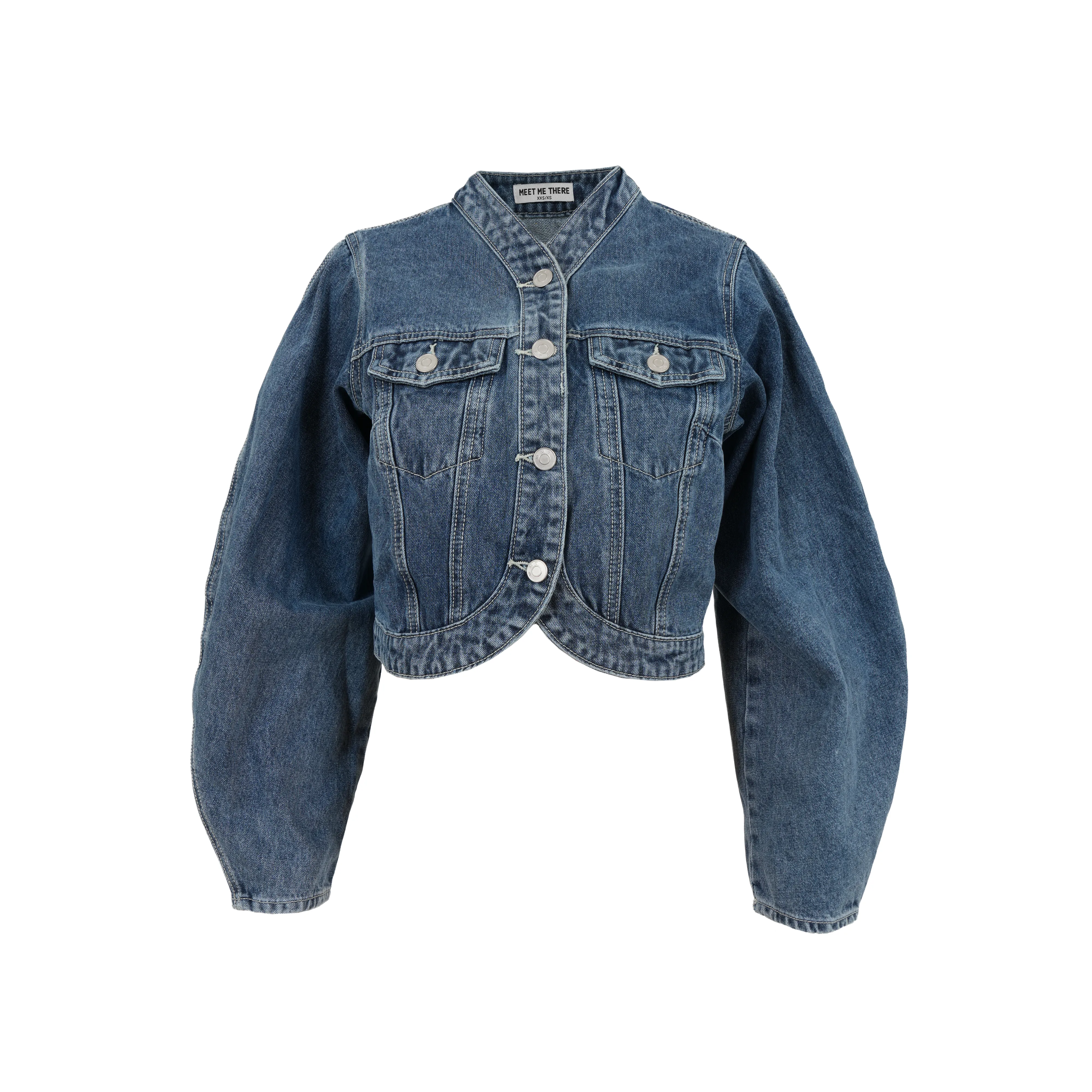 "Harper" denim jacket blue sold by Meet Me There product image thumbnail 4