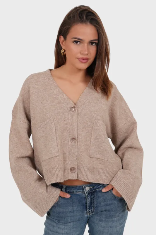 "Aurora" cardigan brown sold by Meet Me There