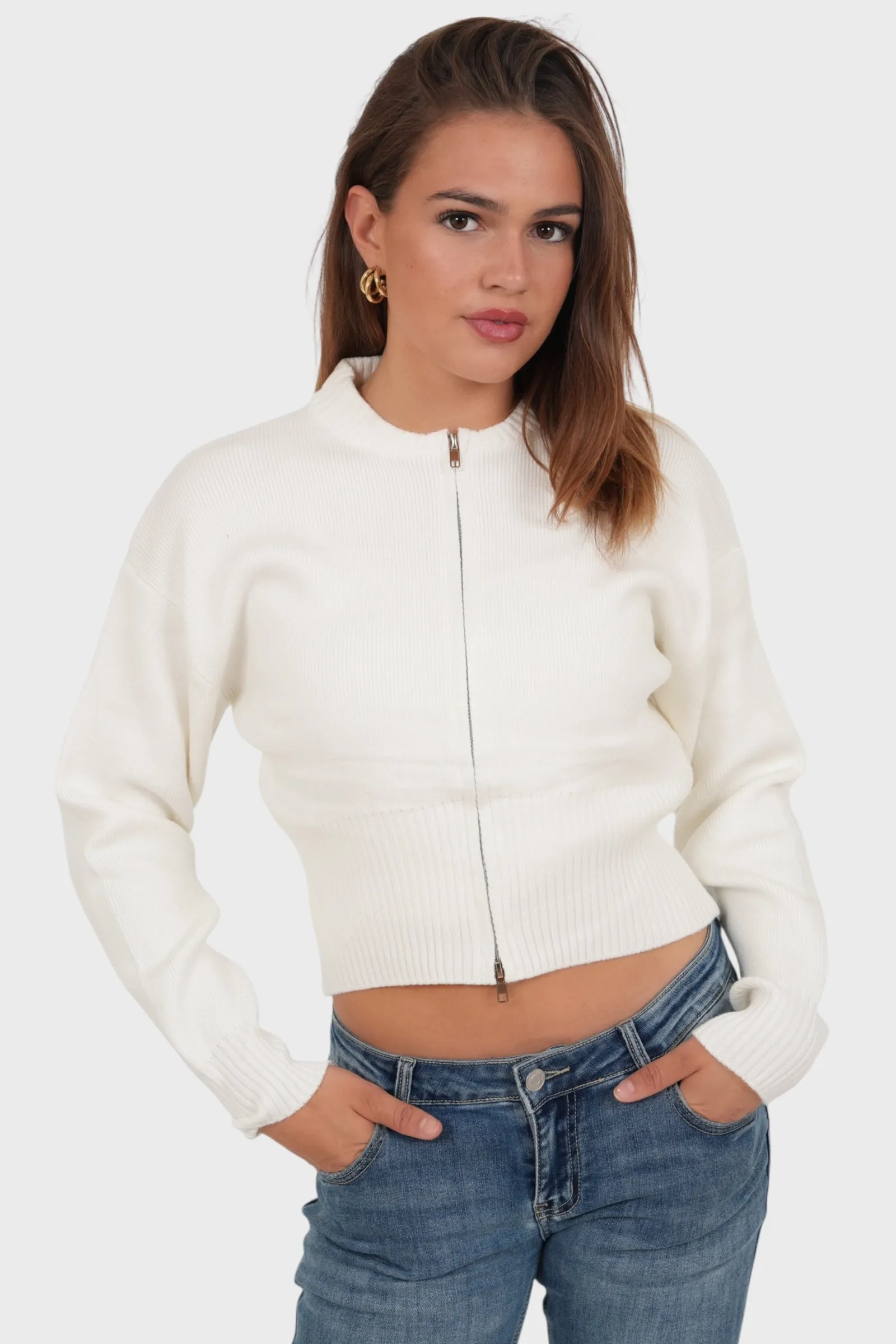 "Belle" vest white sold by Meet Me There