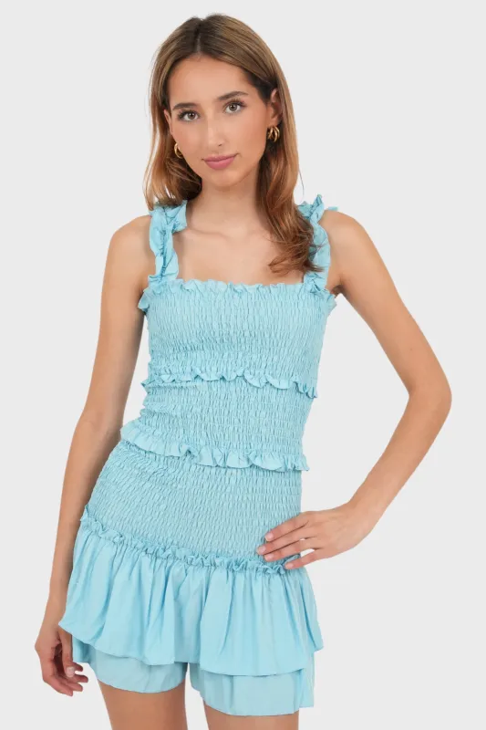 "Paros" dress sky blue sold by Meet Me There