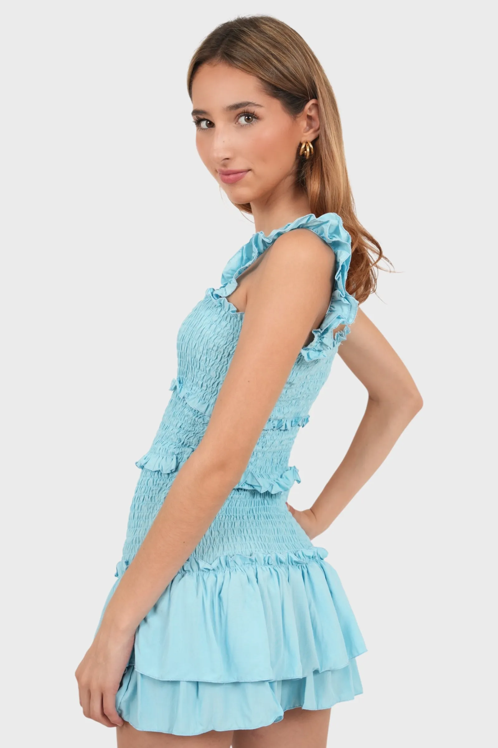 "Paros" dress sky blue sold by Meet Me There product image thumbnail 3