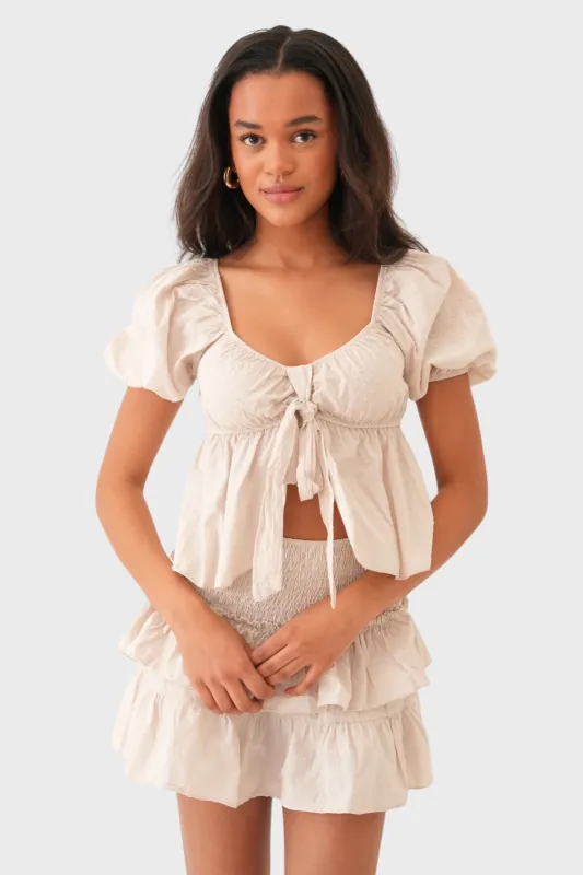 "Sophie" top beige sold by Meet Me There