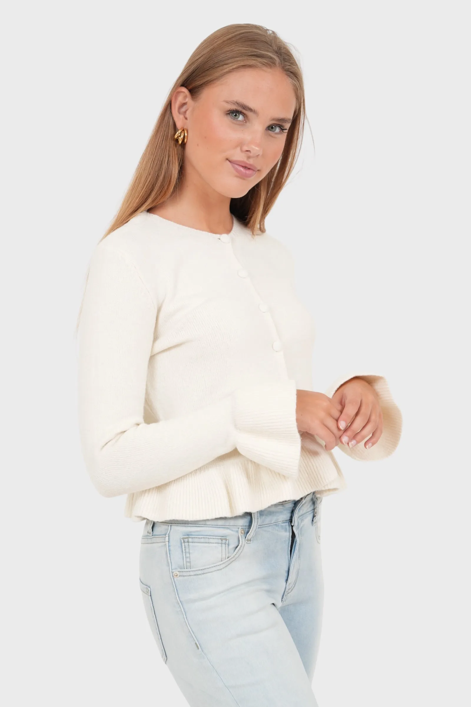 "Eloise" cardigan white sold by Meet Me There product image thumbnail 2