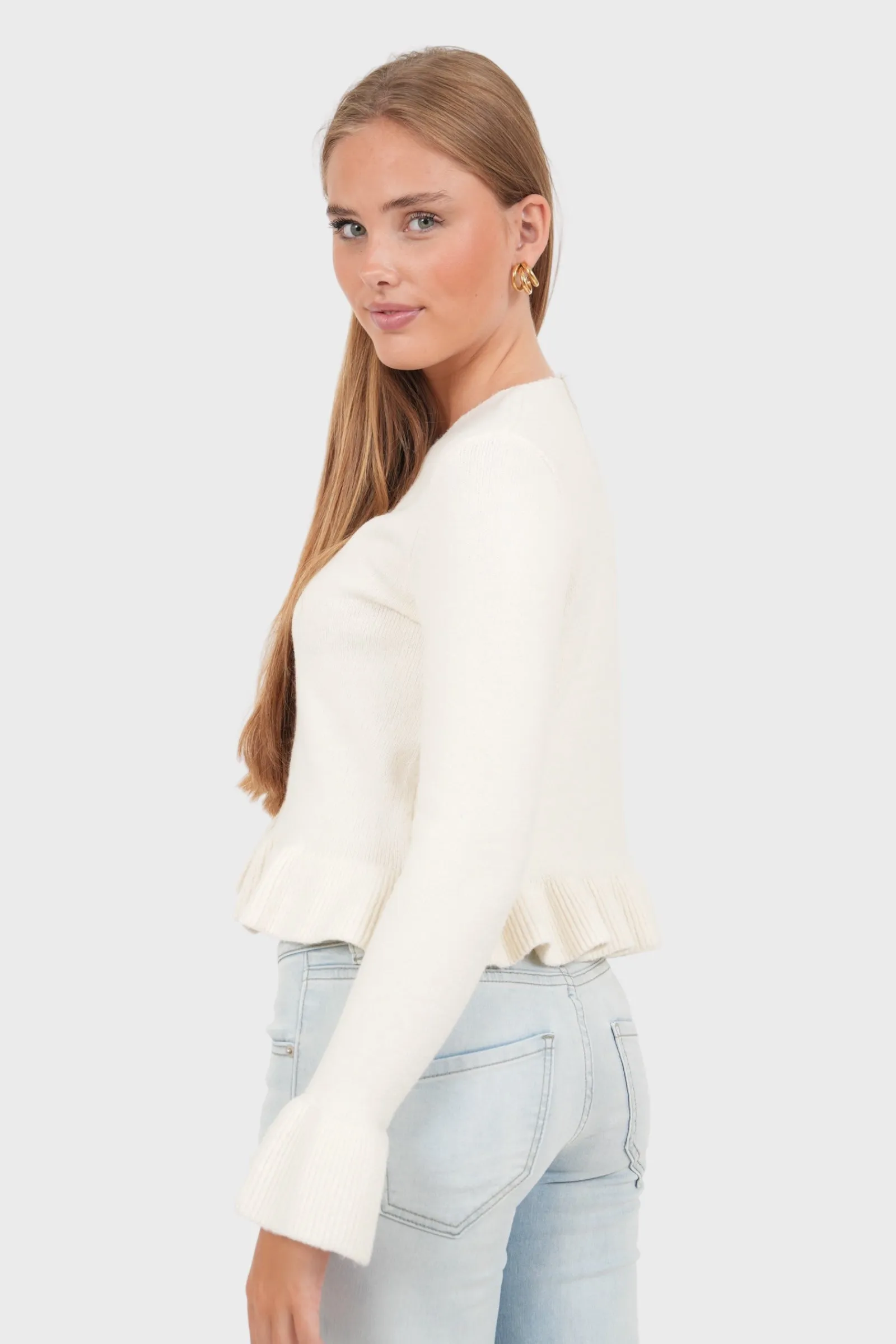 "Eloise" cardigan white sold by Meet Me There product image thumbnail 3