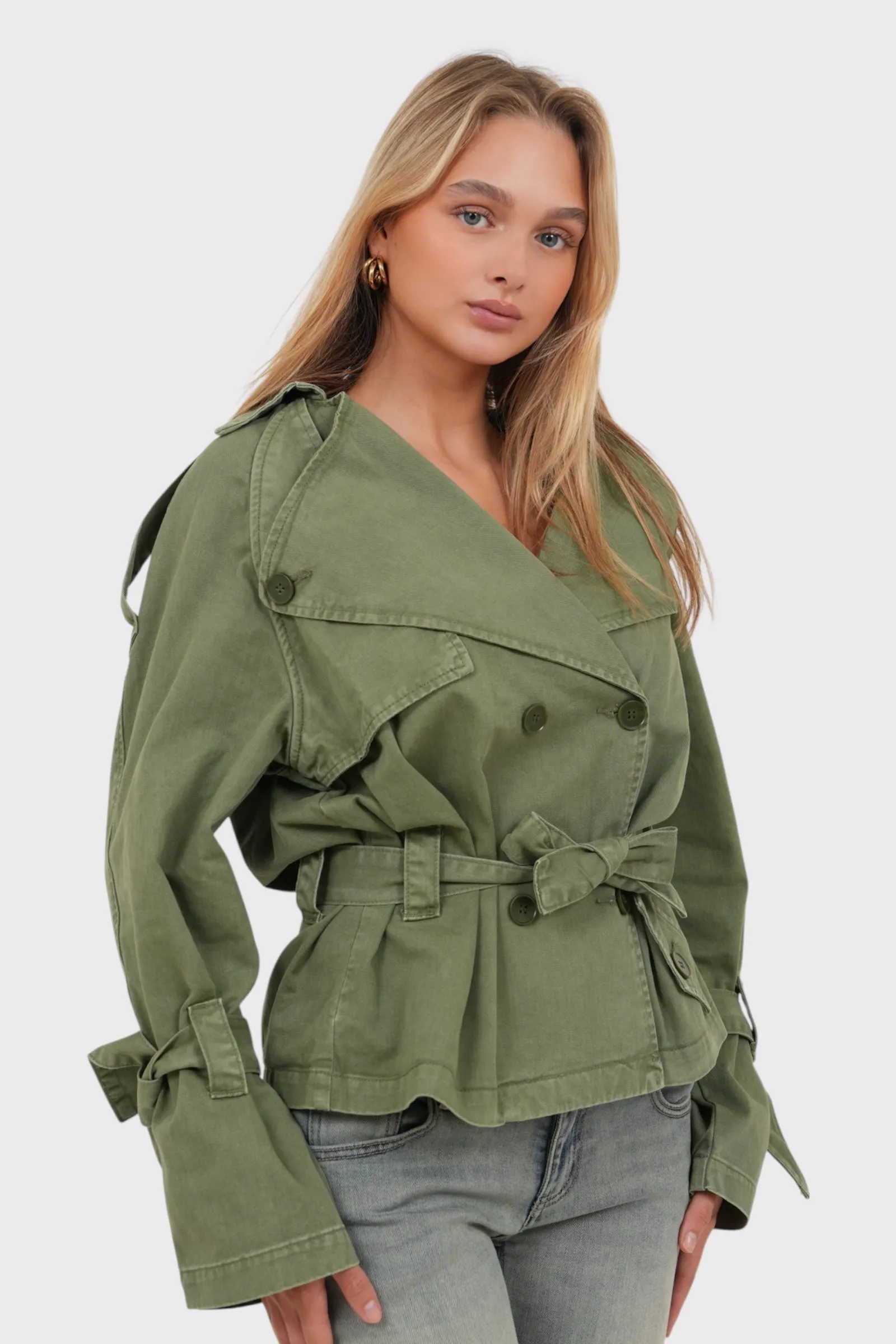 "Denmark" trenchcoat khaki green sold by Meet Me There product image thumbnail 2