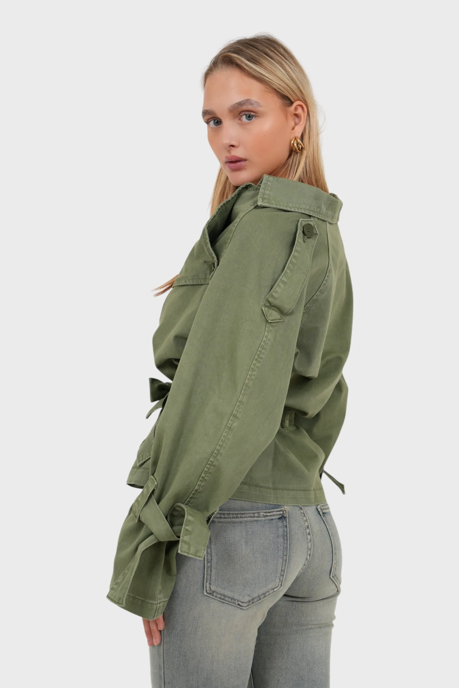 "Denmark" trenchcoat khaki green sold by Meet Me There product image thumbnail 4