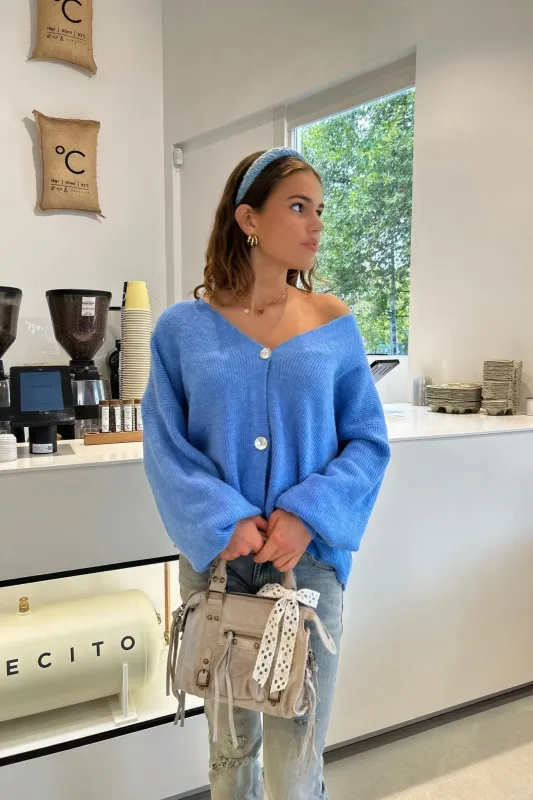 "Fall" vest blue sold by Meet Me There