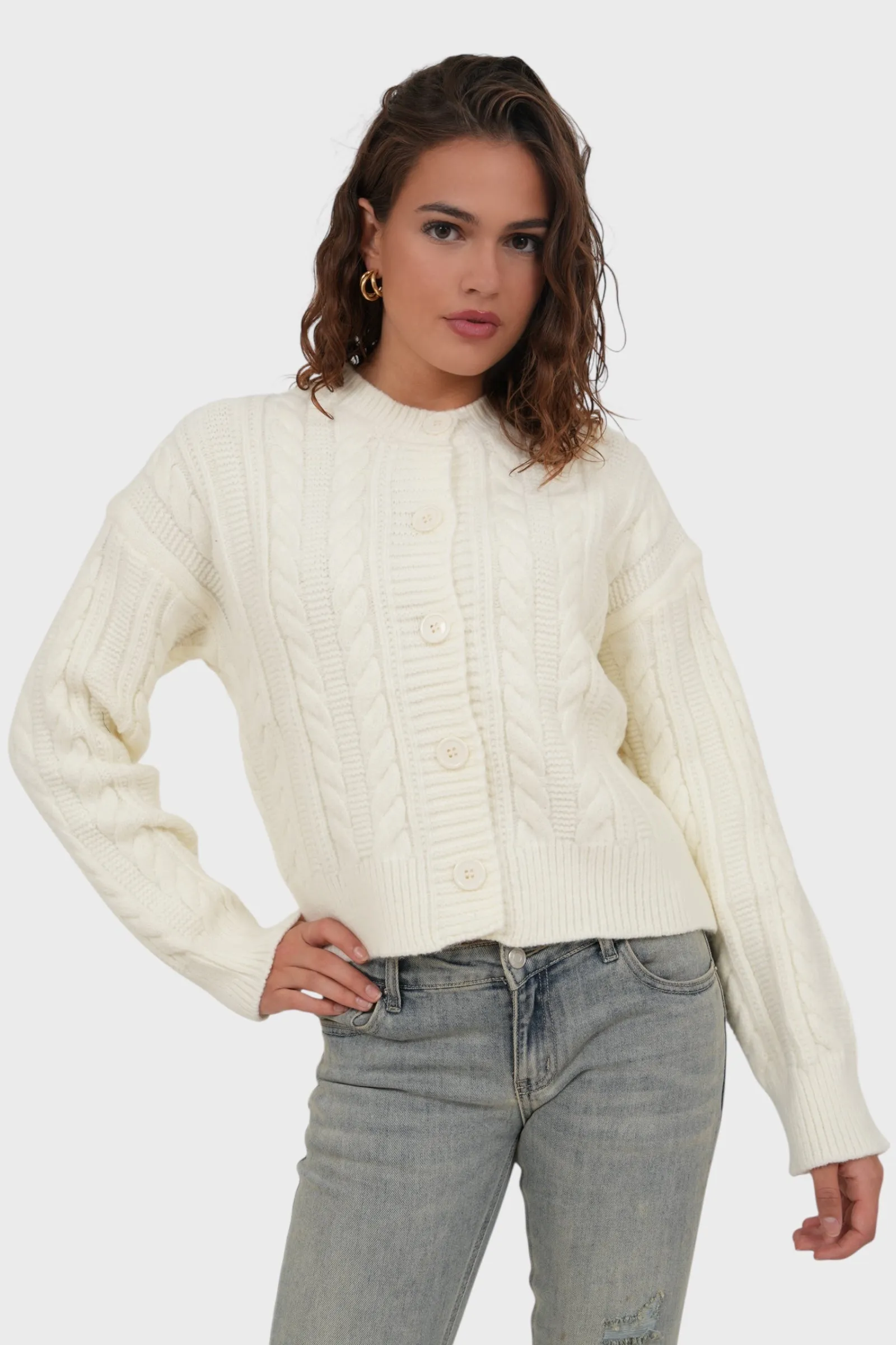 "Olivia" cardigan white sold by Meet Me There