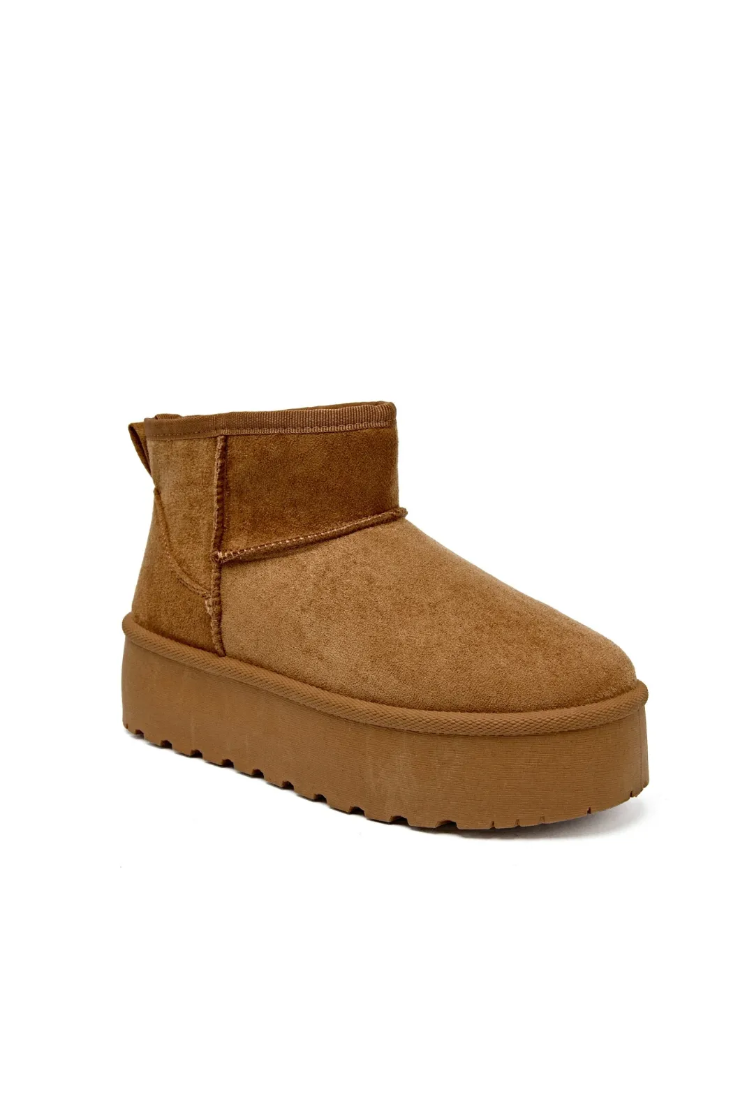 "Cozy" boots camel platform sold by Meet Me There product image thumbnail 2