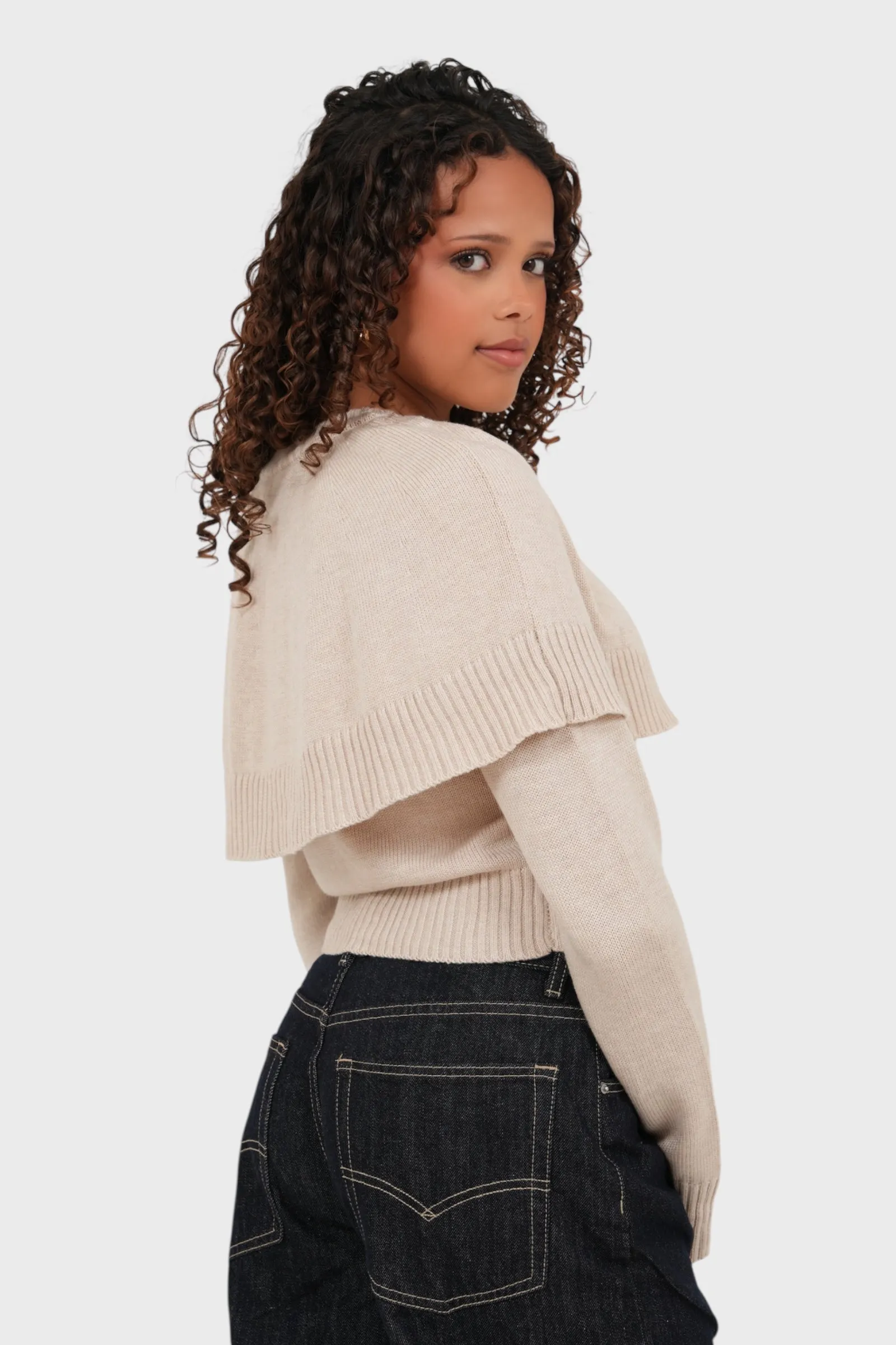 "Chloe" cardigan beige sold by Meet Me There product image thumbnail 4