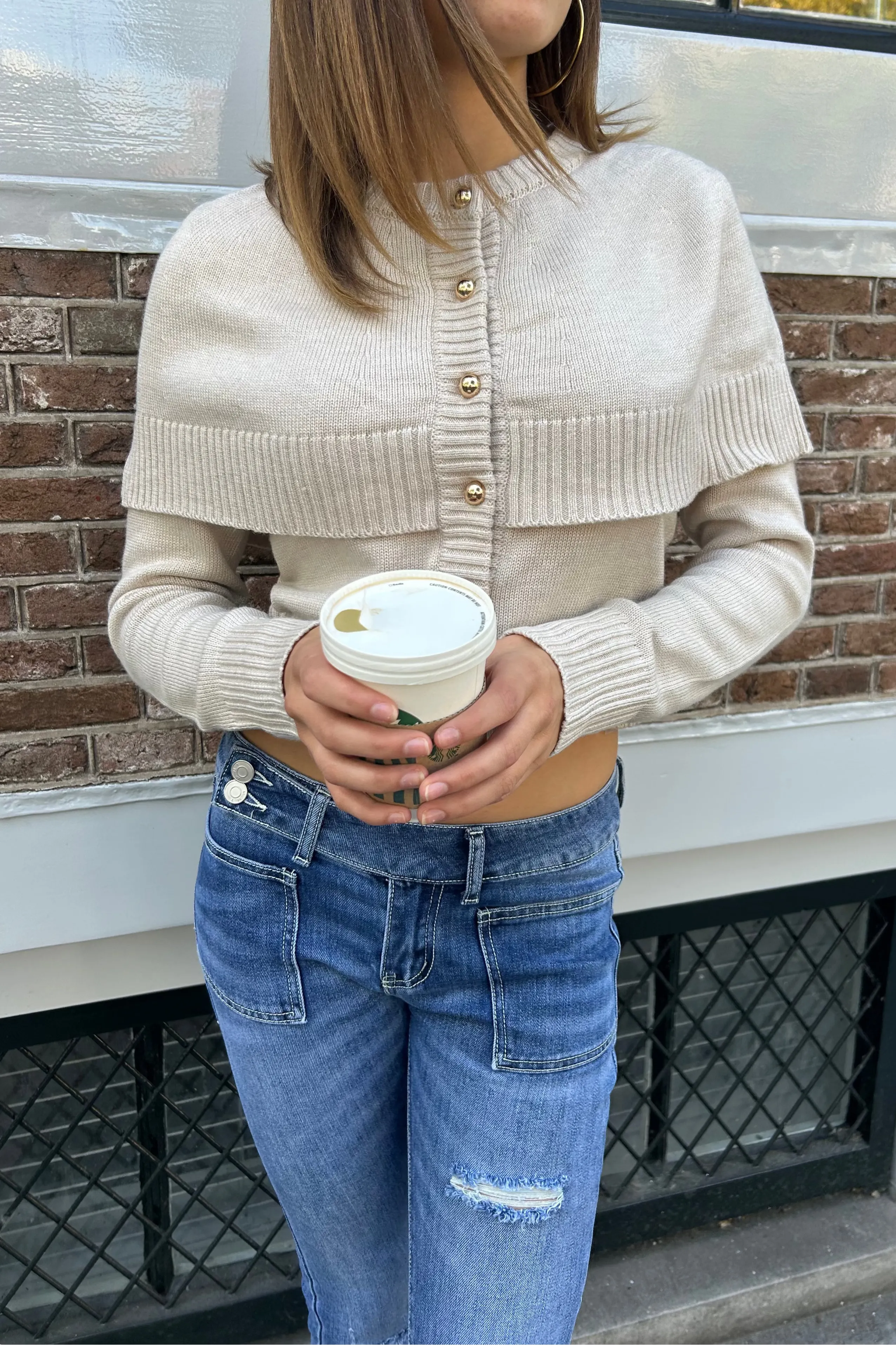 "Chloe" cardigan beige sold by Meet Me There