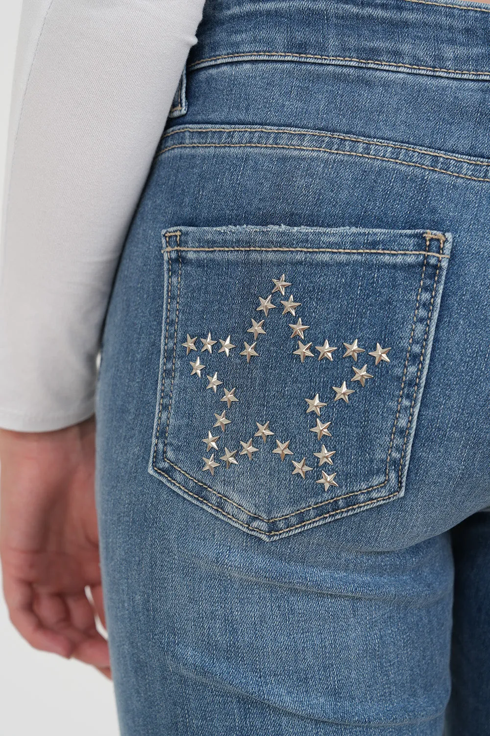 "Star star" jeans blue sold by Meet Me There product image thumbnail 4