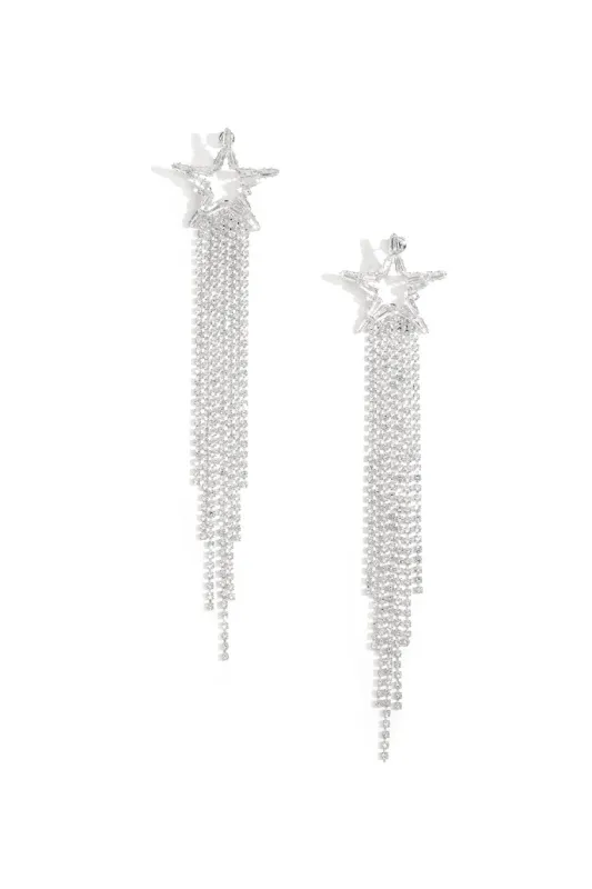 "Falling star" earrings silver sold by Meet Me There