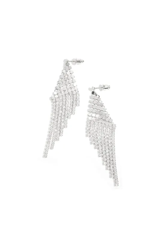 "Glitter" earrings silver sold by Meet Me There