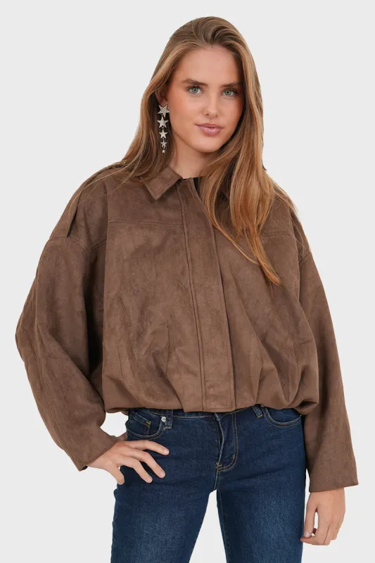 "Miami" jacket brown sold by Meet Me There