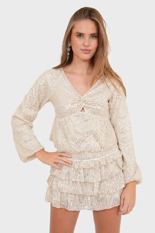 "Roxy" top champagne sold by Meet Me There