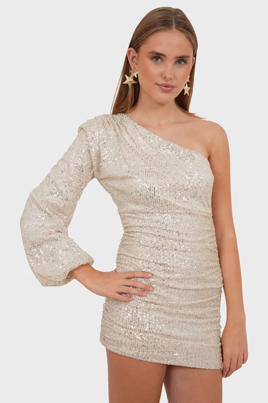 "Cosmo" dress champagne sold by Meet Me There