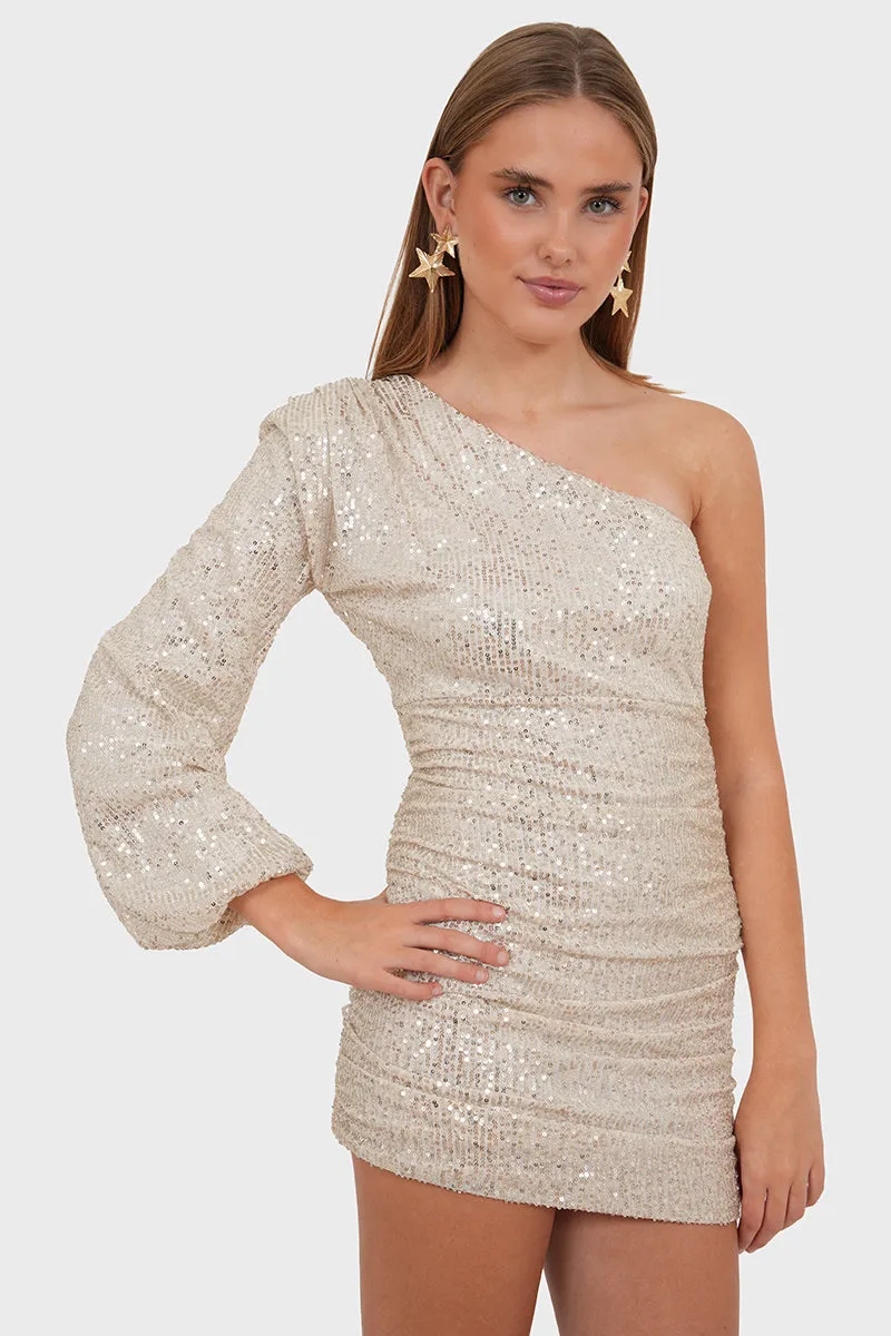 "Cosmo" dress champagne sold by Meet Me There