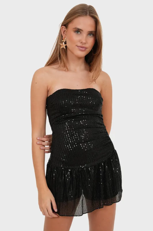 "Sparkly" dress black sold by Meet Me There