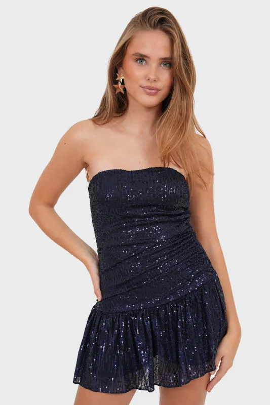 "Sparkly" dress navy sold by Meet Me There