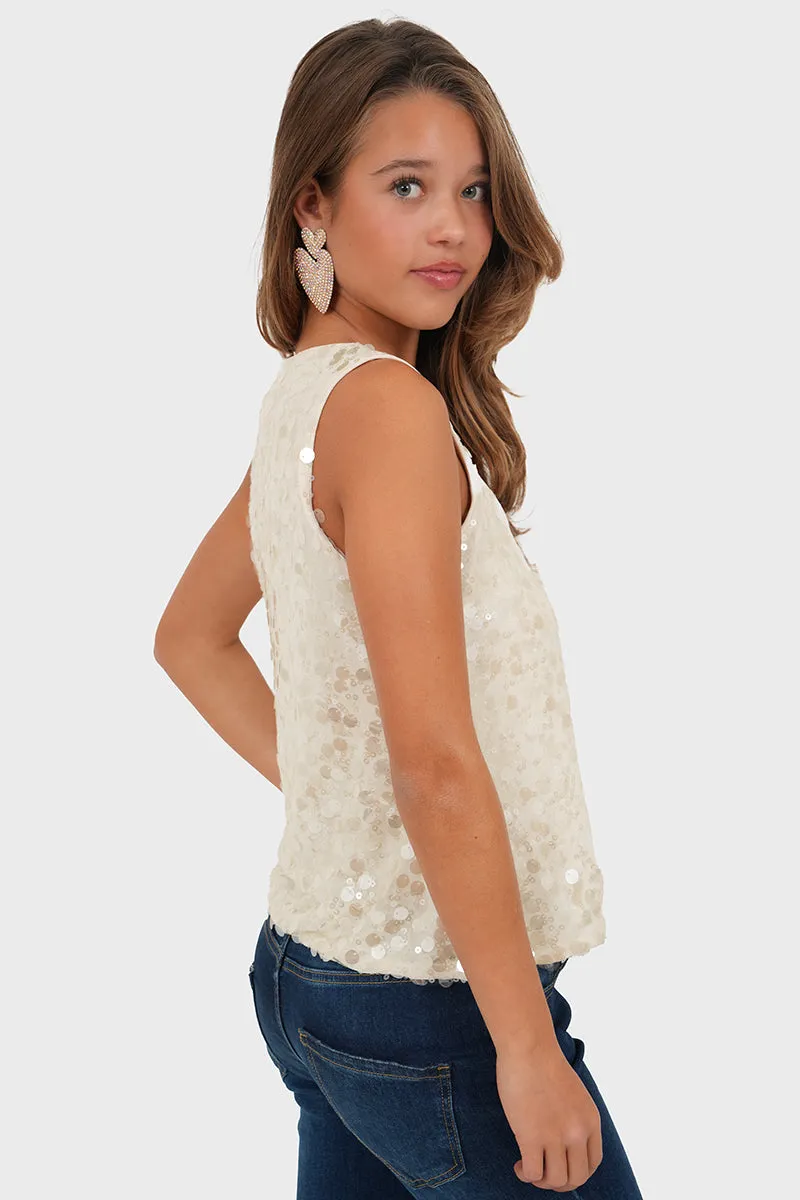 "Crystal" top champagne sold by Meet Me There product image thumbnail 4