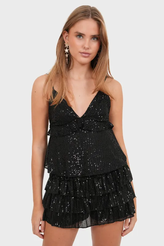 "Shiny" top black sold by Meet Me There