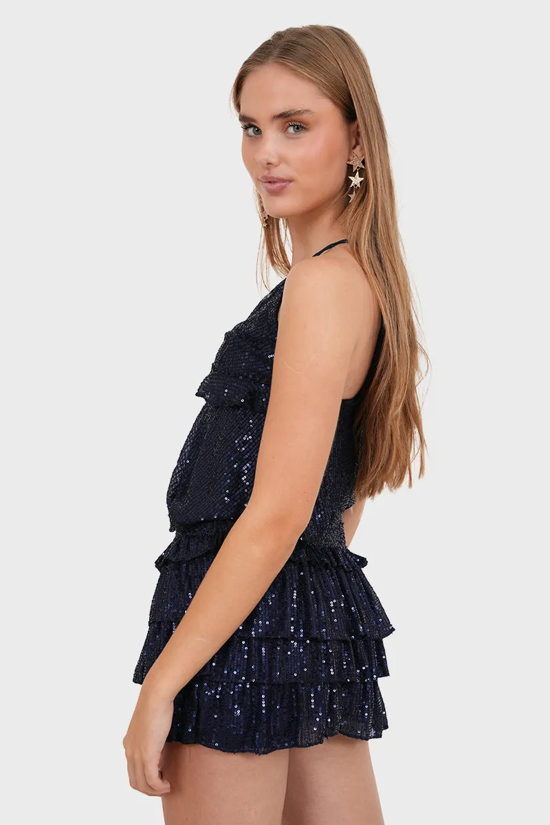 "Shiny" top navy sold by Meet Me There product image thumbnail 3