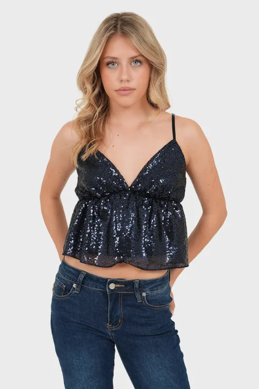 "Kendall" top navy sold by Meet Me There