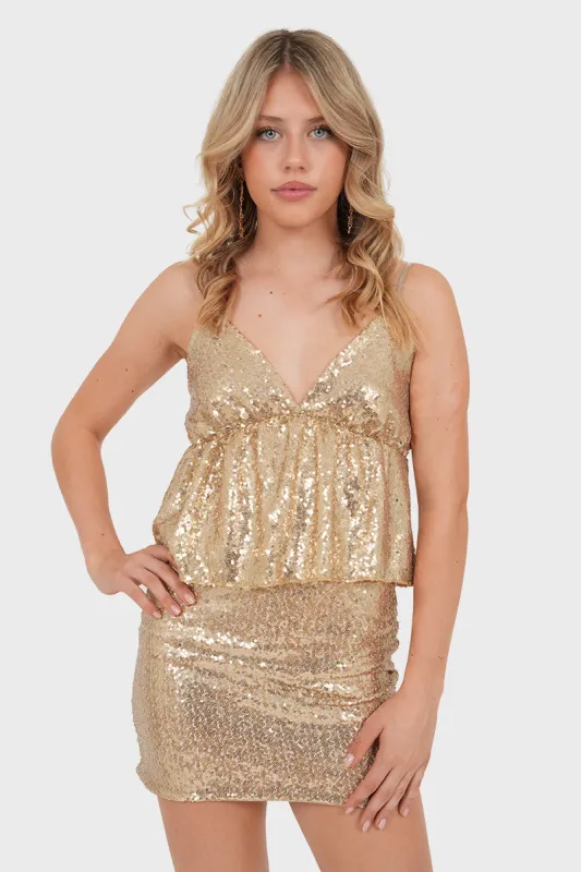 "Kendall" skirt gold sold by Meet Me There