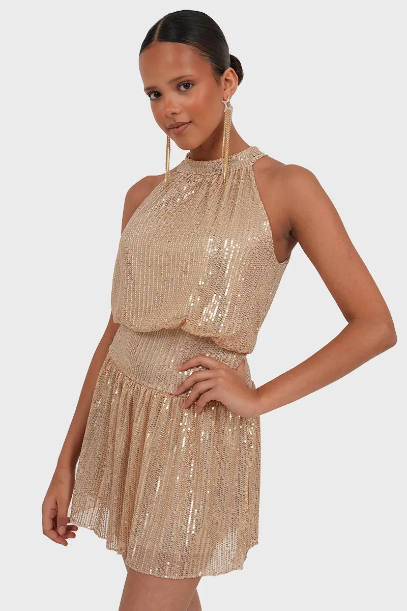 "Madison" dress gold sold by Meet Me There product image thumbnail 4