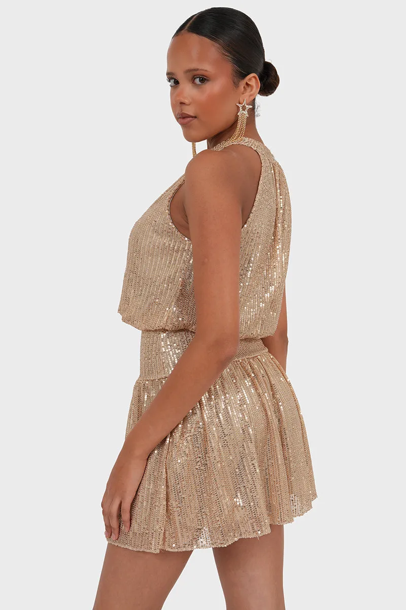 "Madison" dress gold sold by Meet Me There product image thumbnail 3