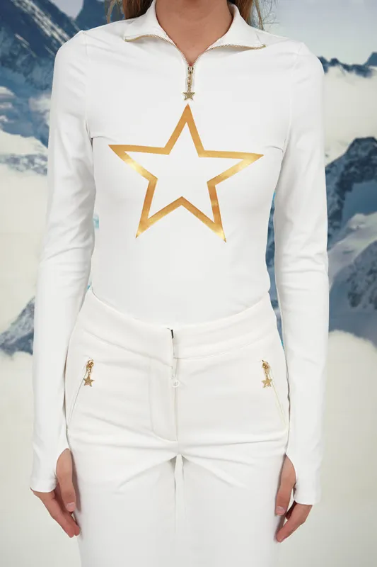"Stargirl" ski pully white sold by Meet Me There