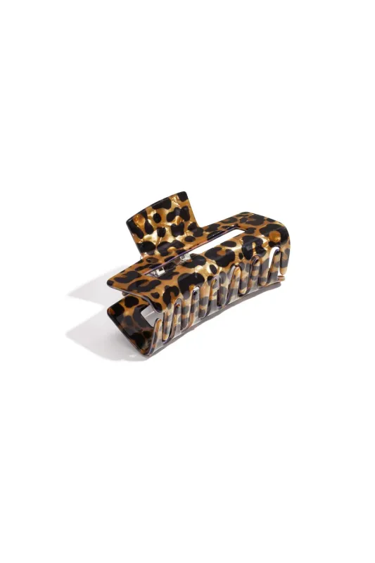 "Leopard" hair clip brown sold by Meet Me There