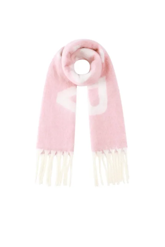"Amour" scarf light pink sold by Meet Me There