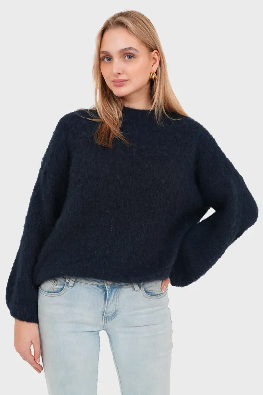 "Ame" sweater navy sold by Meet Me There