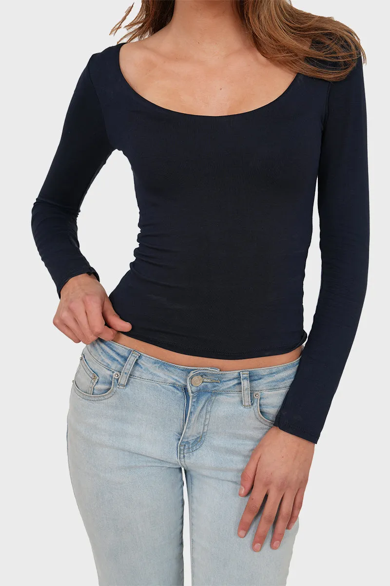 "Nola" top navy sold by Meet Me There product image thumbnail 5