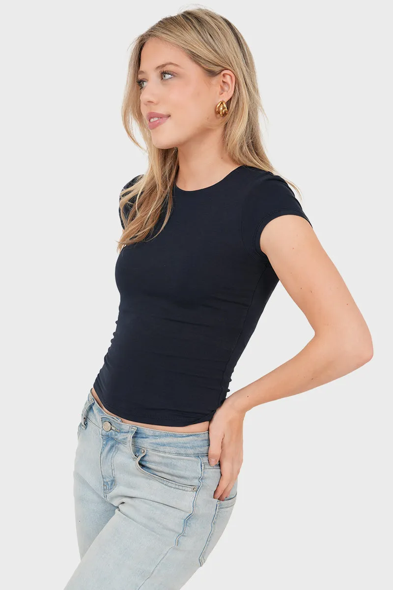 "Macy" top navy sold by Meet Me There product image thumbnail 4